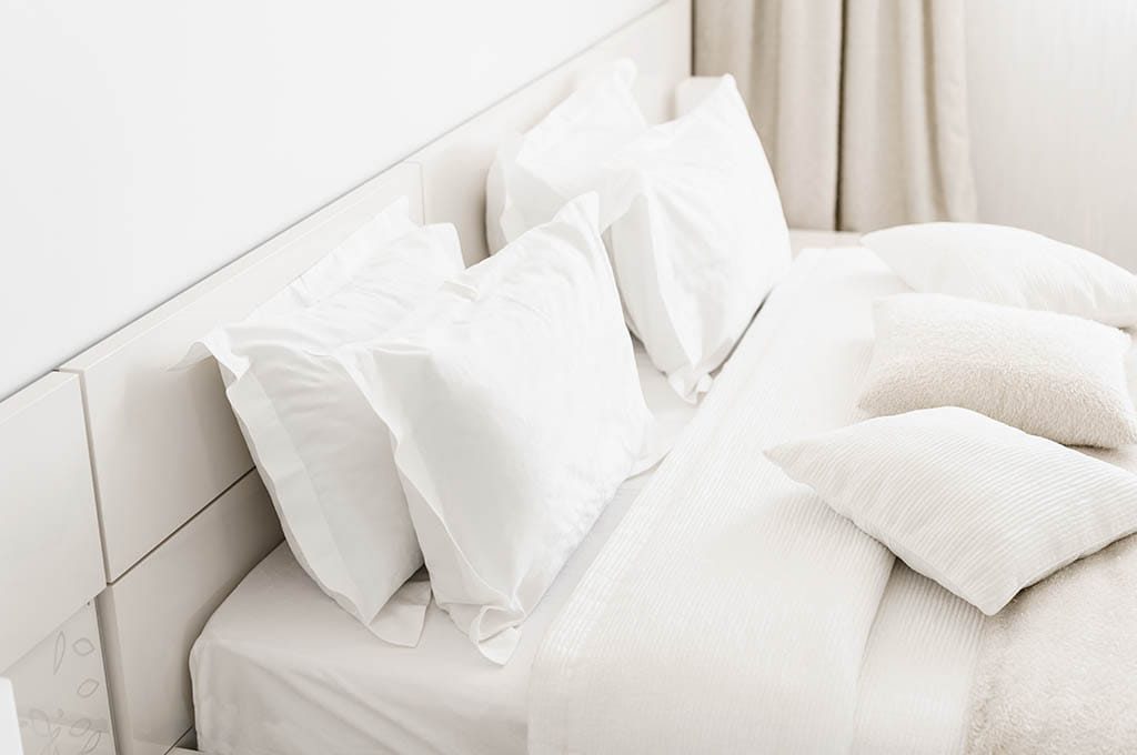 JZS Cuscino da letto Qualità alberghiera per dormire in cotone premium ipoallergenico traspirante un pacco cuscino dimensioni standard 40x40cm 
